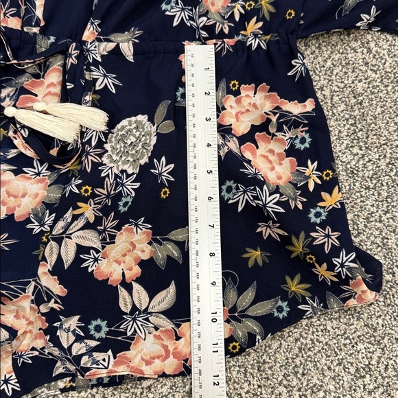 Umgee Lace Floral Shorts Romper Kimono Sleeve Boho Cottagecore Charming Feminine - Picture 14 of 14